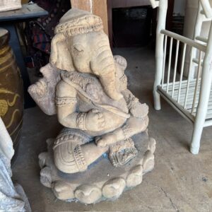 Colored Concrete Statue Of The Hindu God Ganesha Sold