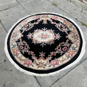Round Floral Rug