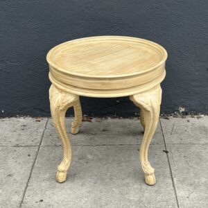 Bleached Round Lamp Table
