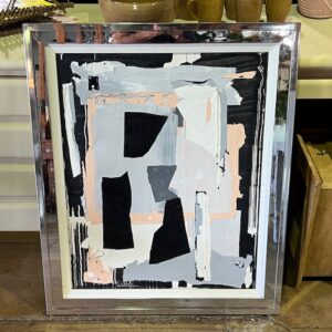 21st Century Abstract In Pink, Gray, and Black