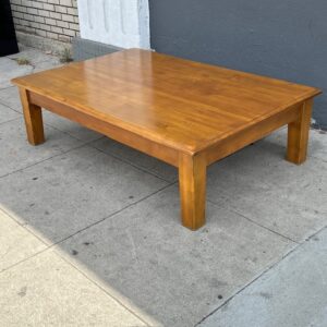 Large Brown Wood Coffee Table