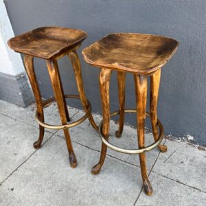 Pair Of Wood Bar Stools