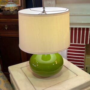Vintage Mid Century Modern Green Table Lamp