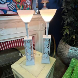 Pair Of Shell Motif Table Lamps