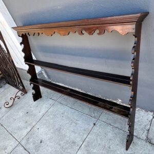 Carved Wood Plate Rack
