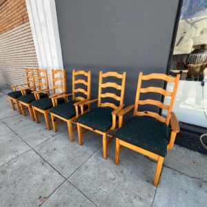 Six Ladder Back Armchairs