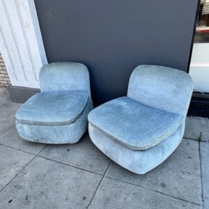 Pair Of Teal Club Chairs