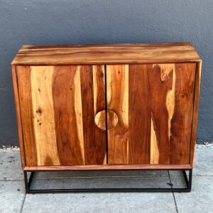 Indian Pine Cabinet Wood and Metal