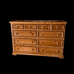 10 Drawer Knotty Pine Dresser