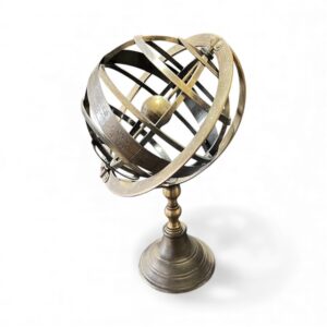 Brass Armillary Sphere Styled After A Ancient Astronomical Instrument