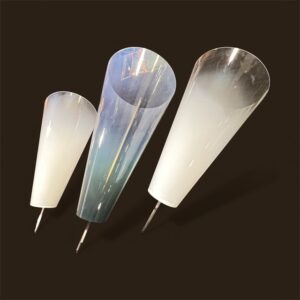 3 Hand Blown Glass Sconce Shades