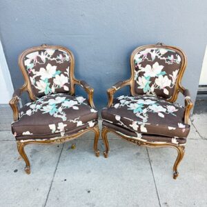 Pair of Floral Upholstered Chairs