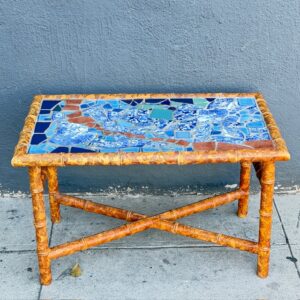 Bamboo Table With Pottery Shards