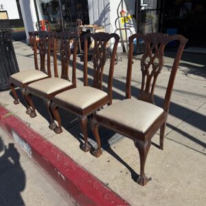 Four Chippendale-Style Mahogany Dining Chairs