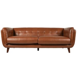 Contemporary Brown Leather Sofa