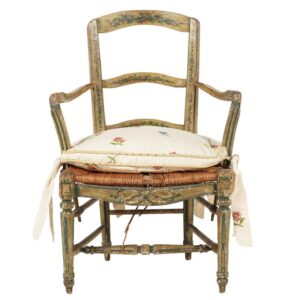 Italian Painted Wood Armchair