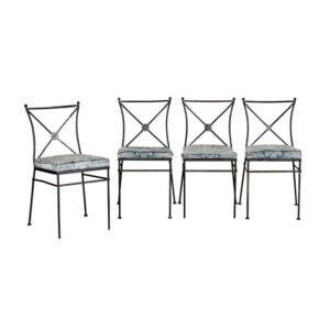 Set of Four Vintage Iron Garden Chairs