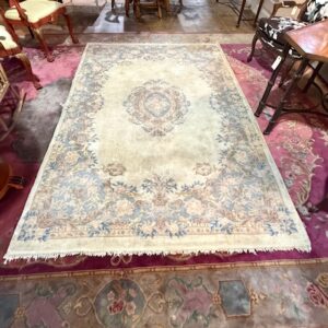 Hand Made Area Rug Light Blues and Pinks
