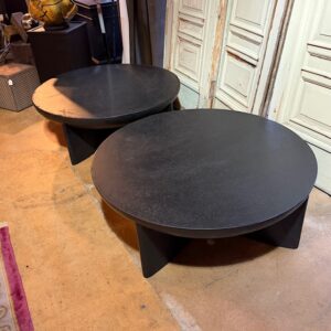 Pair Of William Sonoma Concrete Tables
