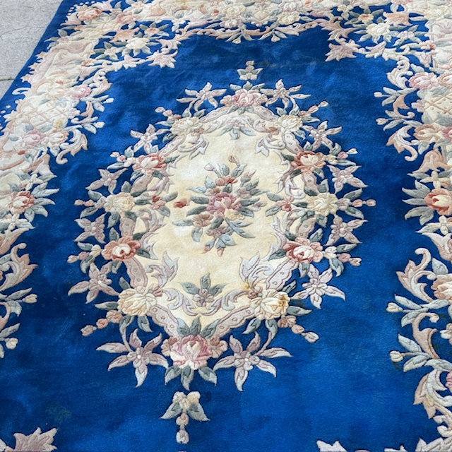 Blue Asian Rug and Throw Rugs - Image 8