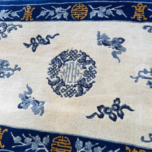 Blue Asian Rug and Throw Rugs - Image 10