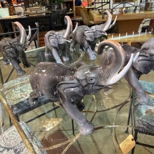 German Porcelain Elephant Figurines