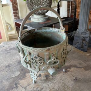 Antique 19th Century Chinese Bronze Tripod Cauldron