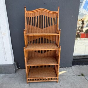 Vintage Wicker Bakers Rack