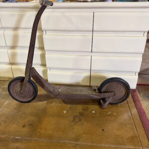 1940’s Child’s Red Metal Radio Flyer Scooter