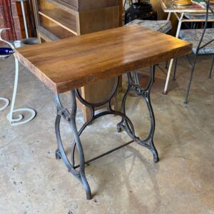 Rock Maple Butcher Block Iron Desk