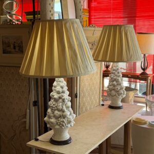 Pair of 1960’s Ceramic Italian Topiary Table Lamps
