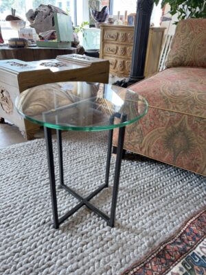 Modern Metal and Glass Cocktail Table