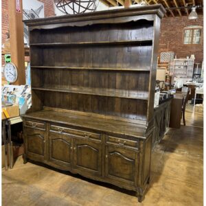 Large Cupboard Hutch Wood Two Piece