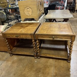 Pair Of Baker Furniture Barley Twist
