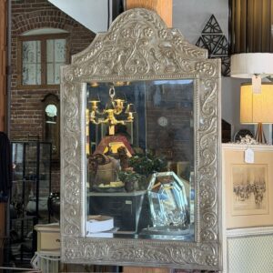 Vintage Silver Bird Tin Motif Mirror