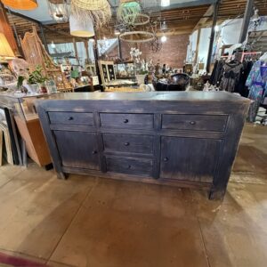  Vintage Wood Credenza and Wood Desk