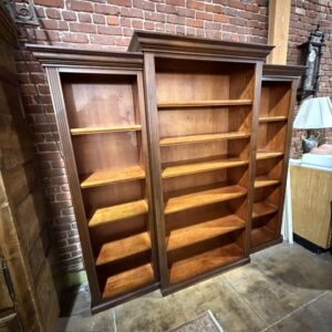 Three Section Vintage Hamilton Heritage Wood Book Shelves