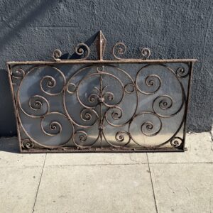 Antique Wrought Iron Headboard / Gate Panel