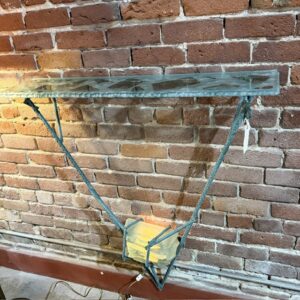 Tiffany Style Brass and Glass Floor Lamp