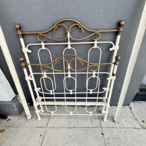 Antique Brass and Painted Metal Bed w/rails