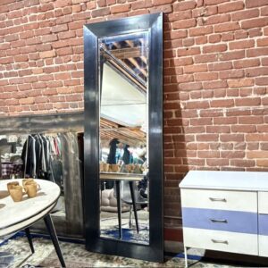 Tall Ebonized Frame Wall Mirror