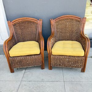 Pair Of Wicker Lounge Chairs