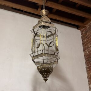 60’s Hexagonal Moorish/Moroccan Style Hanging Lantern