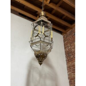 60’s Two-tier Hexagonal Moorish/Moroccan Style Hanging Lantern