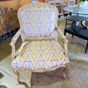 Louis XV Style French Upholstered Armchair