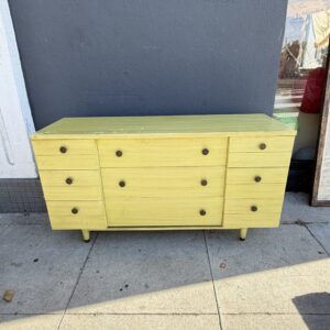 Mid Century Green-Painted Dresser