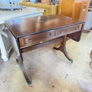 Antique Mahogany Drop Leaf Writing Table