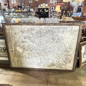 Vintage Framed Paris Map