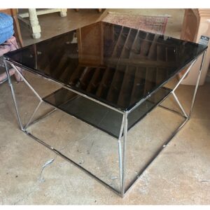 Chrome Two Tier Modern Coffee Table