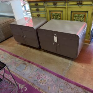 Pair Of Modern Lacquered Side Tables